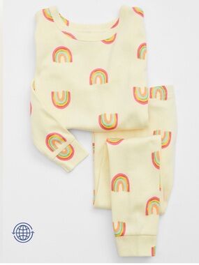 Gap Yellow Kids' Rainbow Print Pajama Set